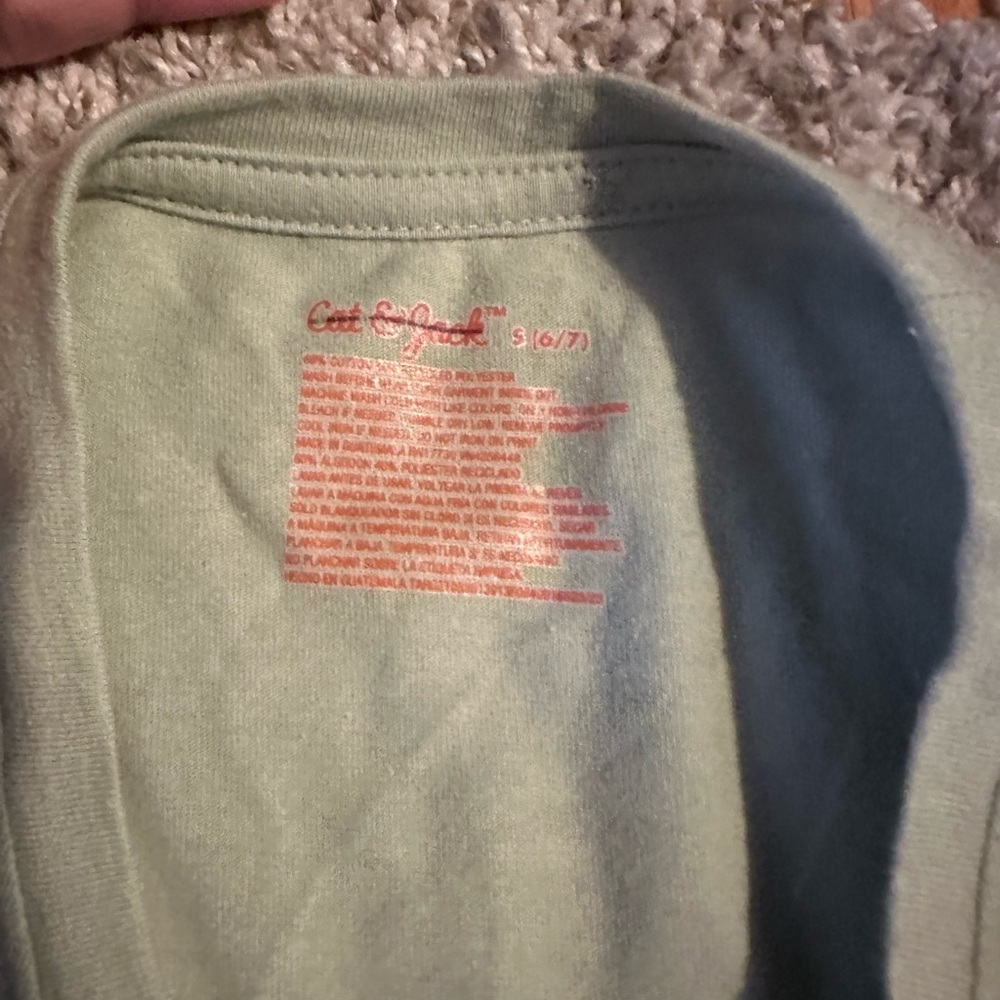 Girl's Long Sleeve 6/7 Small Mushroom Tee and Size 6 Star Ride Pink Cargo Shorts - Picture 7 of 7